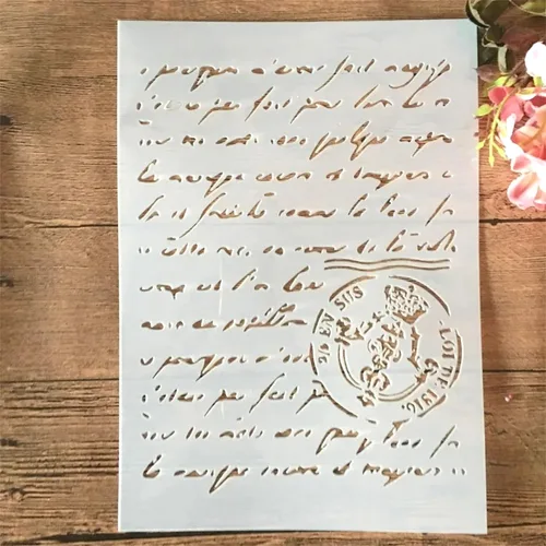 Vista 11 de TIAMECH Plantilla A4 reutilizable de líneas de símbolos pequeños para pintar, plantilla de capas de textura de cuadrícula, arte de pared