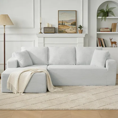 Vista 11 de Tmsan Sofá de 3 plazas sin hueso de 80.7 pulgadas para sala de estar con portavasos y asiento profundo de 26 pulgadas, bolsillos laterales, sofá