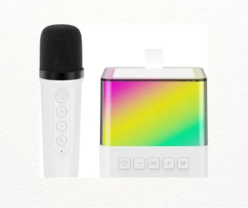 Vista 3 de Mini MáQuina de Karaoke para NiñOs, Máquina de karaoke con 1 micrófono inalámbrico .
