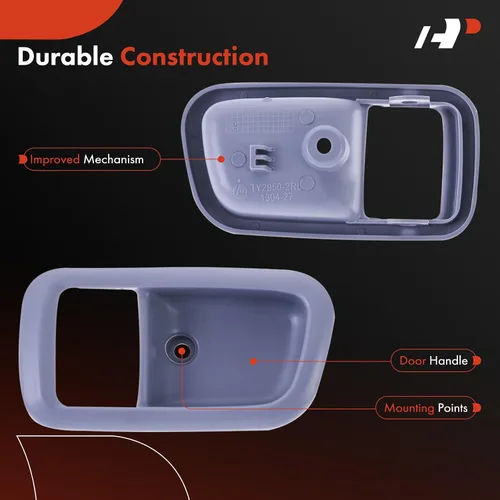 Vista 4 de A-Premium Manija de puerta interior trasera izquierda del lado del conductor compatible con Toyota Tundra 2000-2003, Tundra 2004-2006 Extended Cab