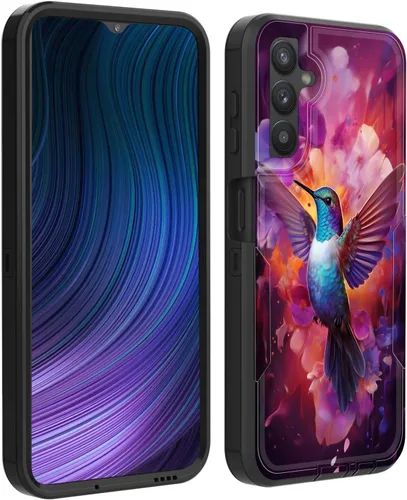 Vista 22 de Funda para Galaxy S23 5G, híbrida de doble capa (tapa a prueba de polvo integrada) (soporte magnético para automóvil) a prueba de golpes, protección