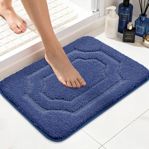 Vista 32 de BEQHAUSE Alfombra de Baño-Antideslizante-Tapete de Baño-Suave y Absorbente-Tapete de Ducha-Tapetes de Baño de Poliéster para Baño Lavables a Máquina