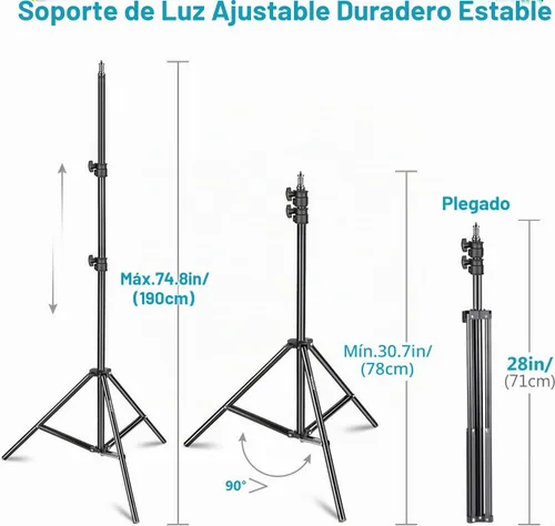 Vista 9 de Neewer Anillo de luz LED de 16 pulgadas, control táctil manual con pantalla LCD, control de múltiples luces, 3200-5600K, soporte de luz incluido