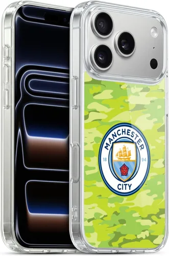 Vista 13 de Head Case Designs Funda de gel con licencia oficial del Manchester City Man City FC Blue Moon Badge Camou [protección de grado militar] compatible