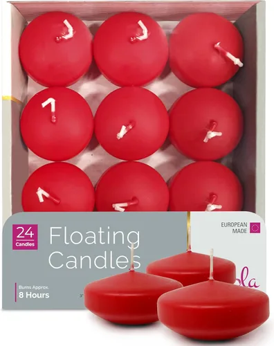 Vista 16 de Hyoola Velas flotantes blancas prémium de 3 pulgadas - 8 horas - Paquete de 12 - Fabricadas en Europa