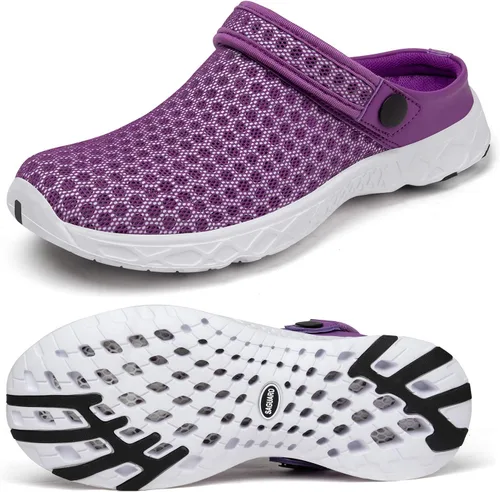 Vista 15 de SAGUARO - Zapatos de jardín de secado rápido para hombre y mujer, ligeros y transpirables. Zuecos de jardinería, sandalias de agua y malla