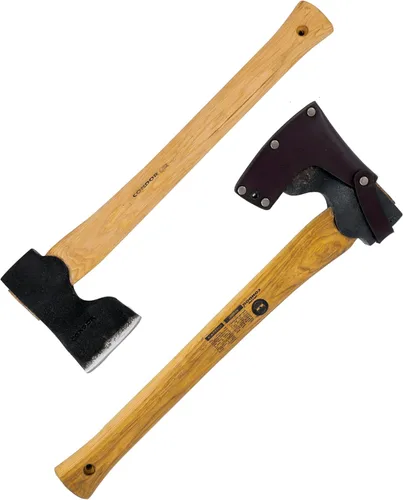 Vista 9 de Condor Tool & Knife Blue River Tomahawk - Tomahawk táctico de alta calidad con hoja de acero de alto carbono 1095 - Mango ergonómico de nogal