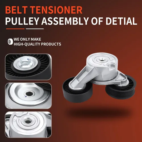 Vista 3 de Conjunto de tensor de correa con polea compatible con Dodge Ram Nitro Dakota Durango 2007-2009 Chrysler Aspen Jeep Commander Mitsubishi Raider