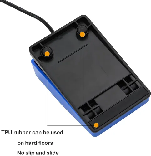 Vista 7 de iKKEGOL Pedal de pie USB digital óptico actualizado 2023, interruptor de pie USB único para control de juego, interruptor de pie programable de una