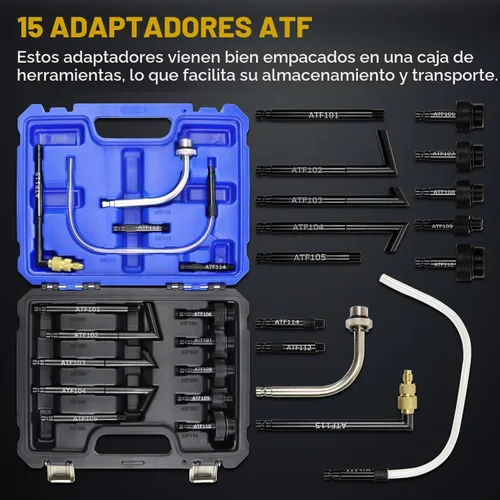 Vista 4 de Bomba de fluido de transmisión automática, kit de herramientas de recarga ATF, sistema de llenado de transferencia de aceite manual de 7.5 litros
