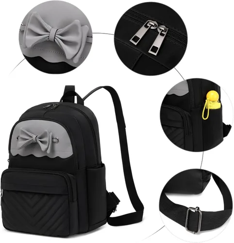 Vista 5 de MYHOZEE Bolso tipo mochila para mujer, Black01, Mochilas Daypack
