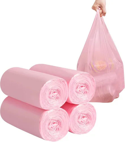 Vista 10 de Bolsas de basura portátiles de 2 a 4 galones, 120 bolsas de basura pequeñas portátiles gruesas para oficina, cocina, dormitorio, bolsas de basura