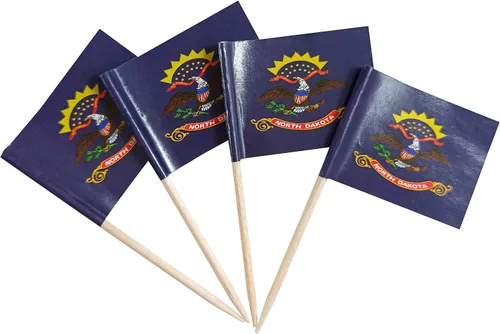 Vista 21 de QQSD Bandera de palillo de dientes de Alabama para decoración de cupcakes, 100