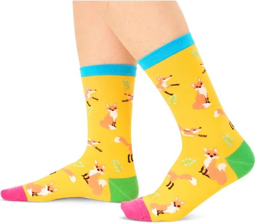 Vista 3 de Zmart Funny Rubber Duck Gifts Dinosaur Pig Goat Gifts For Women, Duck Dino Piggy Socks Girls