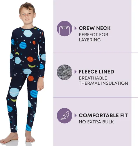 Vista 97 de Rocky Ropa interior térmica para niños, ropa interior larga para niños, capa base para clima frío/esquí