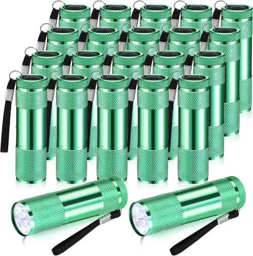 Vista 14 de VIHOSE 20 piezas de linternas mini a granel, linterna de mano brillante de aluminio con cordón, linternas LED pequeñas para lectura nocturna Lovely