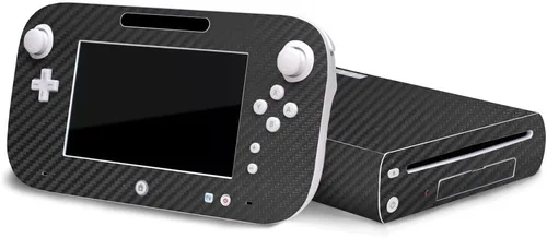 Vista 14 de 3D Carbon Fiber Black - Air Release Vinyl Decal Faceplate Mod Skin Kit by System Skins - Compatible with Nintendo Wii U Console
