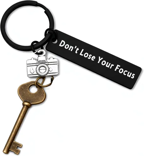 Vista 4 de Stainless Steel Camera Keychain Vintage Design Sturdy Metal Rings For Photography Enthusiasts And Fashion Accessorie