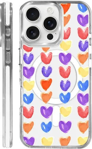 Vista 38 de Funda para iPhone 13 Pro, transparente con bonito patrón de tiburón azul, compatible con Magsafe funda protectora suave para mujeres y niñas (blanco)