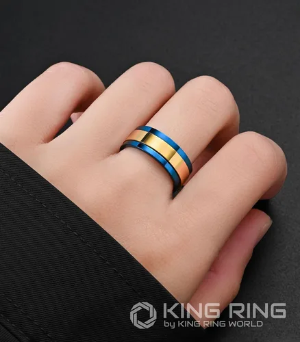 Vista 4 de King Ring Anillos giratorios ultra pulidos de 0.315 in Anillos de acero inoxidable planos brillantes de alta calidad para hombres y mujeres