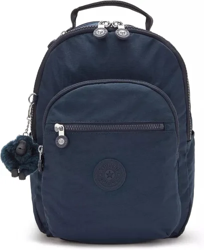 Vista 15 de Kipling Mochila pequeña Seoul para mujer, duradera, correas acolchadas para el hombro con funda para tableta, bolsa, Firma Emb, Mochila para tableta