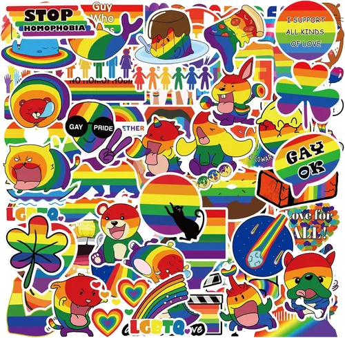 Vista 6 de Pride MLM - Paquete de 50 calcomanías (impermeables, LGBTQ)