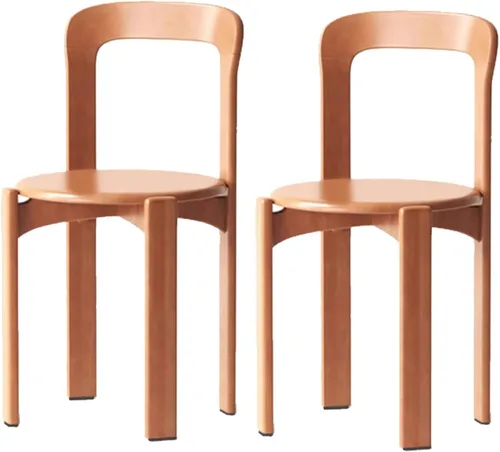 Vista 22 de Silla de comedor moderna y versátil, sillas de cocina con marco de madera apilable, silla lateral sin brazos, taburete para el hogar para habitación