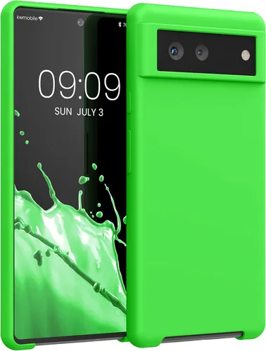 Vista 335 de kwmobile Funda Compatible con Google Pixel 6 Pro - Funda de Teléfono de Silicona TPU con Acabado Suave - Azul Caribe