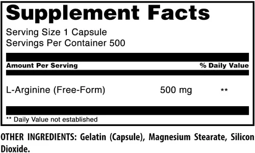 Vista 2 de Amazing Formulas - Suplemento de L-arginina 500 mg por porción Cápsulas Suplemento de aminoácidos para hombres y mujeres Sin OMG Sin