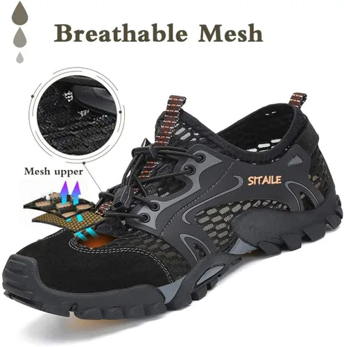 Vista 4 de SITAILE - Zapatos de agua para hombres y mujeres. Secado rápido. Para andar descalzo. Para gimnasia en el agua, natación, para el río. Zapatos