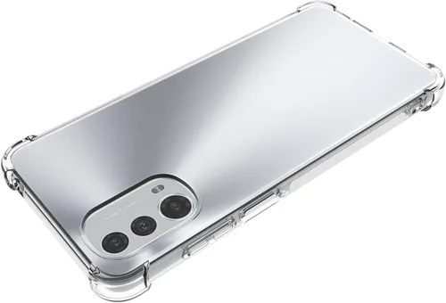Vista 4 de USTIYA Funda para Motorola Moto E32 4G/E32S Clear TPU Cuatro Esquinas Cubierta Protectora Transparente Suave Funda