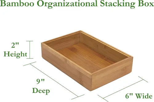 Vista 2 de Lipper International 8181S - Cajas organizadoras apilables, tamaños variados