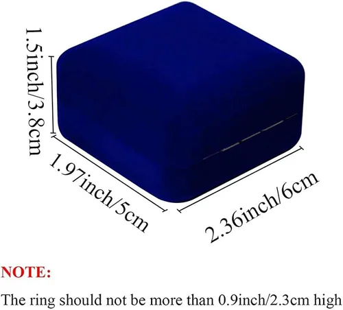 Vista 2 de GBYAN Velvet Ring Box with LED Light Jewelry Display Gift Box for Proposal,Engagement, Wedding