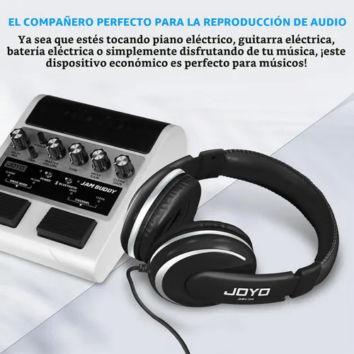 Vista 5 de JOYO Auriculares de estudio con cable con conector de 1/4 a 0.1 in para amplificador de guitarra, teclado, grabación, podcast, DJ, computadora