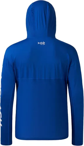 Vista 2 de BASSDASH UPF 50+ - Sudadera con capucha para hombre, protección solar UV, manga larga, rendimiento