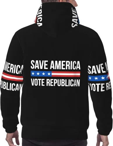 Vista 7 de KADEUX Save America Vote Republicano Sudaderas Hombres Mujeres Sudaderas Unisex Sudadera con capucha