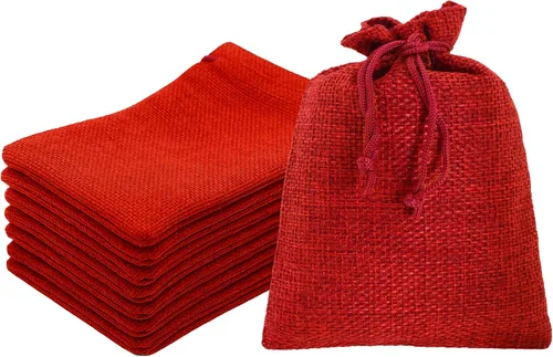 Vista 13 de Mandala Crafts Bolsas de regalo con cordón de arpillera negra de 10 x 12 pulgadas para regalos, 20 bolsas grandes de lino para regalo, dulces, café