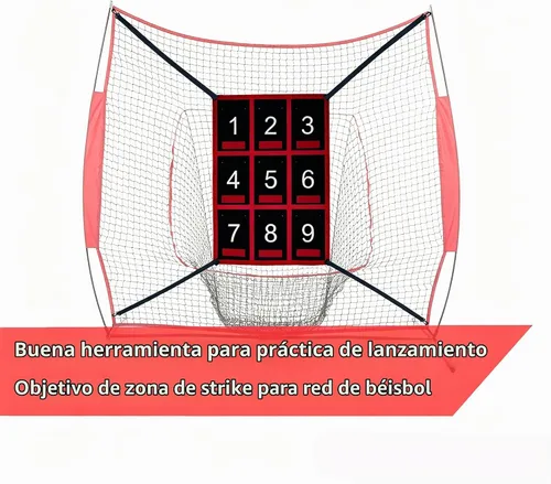 Vista 2 de Numbered Strike Zone Target for Baseball Softball net,Throwing Pitching Hitting Batting Catching Practice Targets net with 9 Target Number
