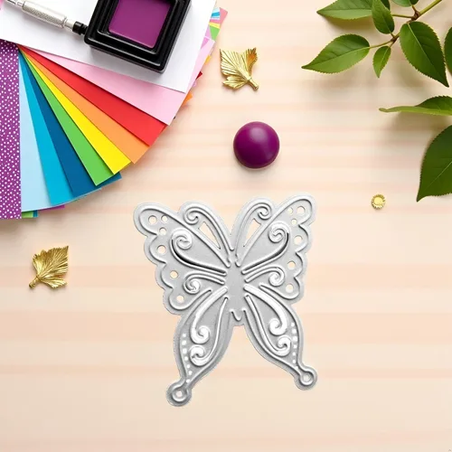 Vista 3 de Troqueles de corte de mariposa de metal DIY Scrapbooking artista corte metal troqueles plantillas Scrapbooking capas troqueles troquelado plantillas