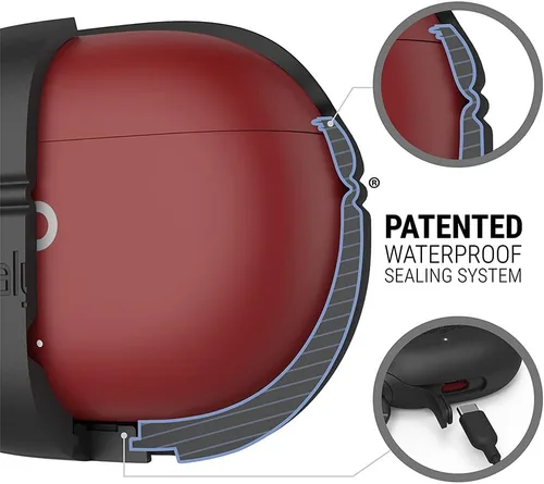 Vista 5 de Catalyst Funda protectora impermeable para Beats Studio Buds/Studio Buds+, funda Beats Studio Buds Plus, con mosquetón de alta calidad, diseño Negro