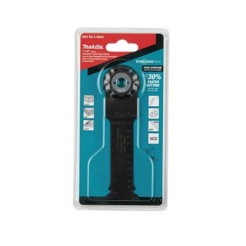 Vista 3 de Makita E-08551 StarlockMax® Multiherramienta oscilante 1-1/4" Acero de alto carbono Hoja de corte curvado de inmersión
