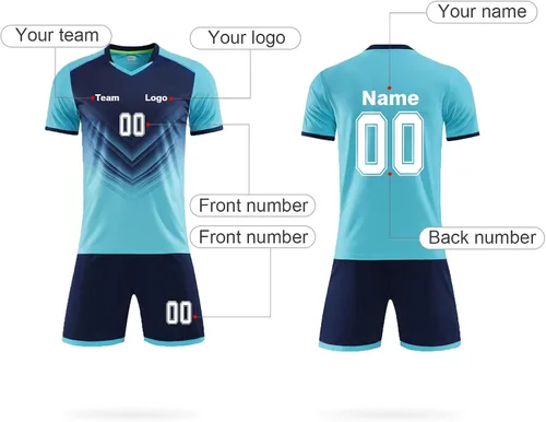 Vista 4 de LAIFU Camiseta de fútbol personalizada para adultos y niños, camiseta de fútbol personalizada con logotipo de número de nombre