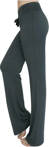 Vista 2 de LRMQS Leggings de yoga de pierna ancha para mujer, con cordón elástico, cintura alta, para gimnasio, deportes, pantalones de entrenamiento