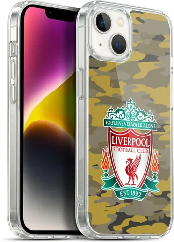 Vista 110 de Head Case Designs Funda de gel con licencia oficial del Liverpool Football Club Away Colourways Crest Camou [protección de grado militar] compatible