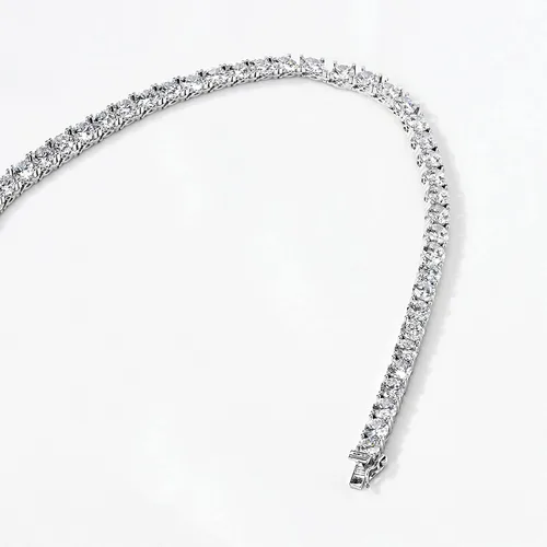 Vista 9 de Amazon Essentials Collar de tenis de plata de ley con circonita cúbica de elementos infinitos de corte redondo, (anteriormente colección Amazon)