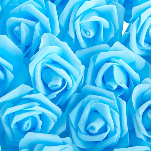 Vista 10 de Juvale – 100 unidades de rosas artificiales para decoración de bodas, baby showers, manualidades, 3 pulgadas