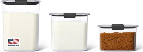 Vista 15 de Rubbermaid Brilliance - Recipientes para almacenar alimentos, libres de bisfenol A, con tapas