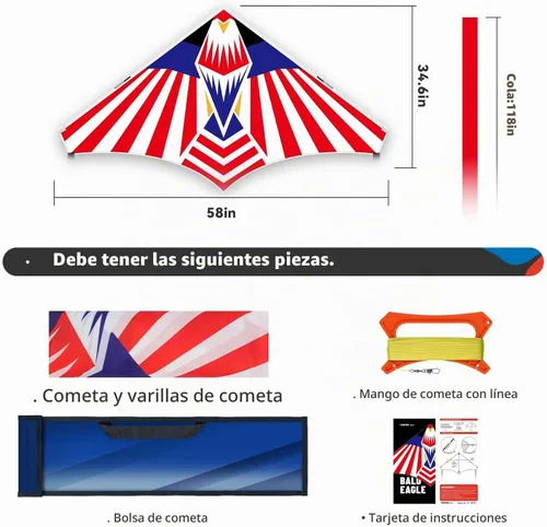 Vista 2 de Cometa Delta grande para niños y adultos, cometas arcoíris fáciles de volar, cometa de playa multifuncional duradera, línea de vuelo sin enredos