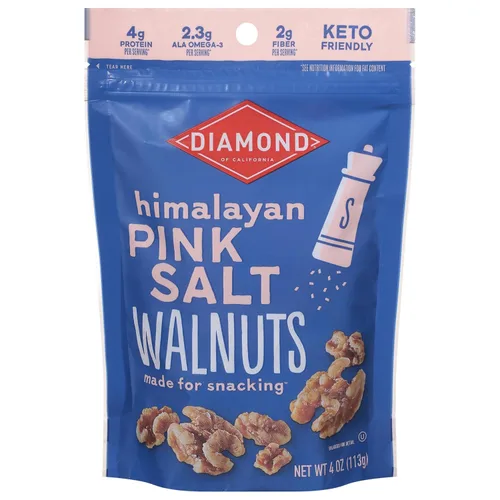 Vista 3 de Diamond of California Sal rosa del Himalaya nueces de walnut, 4 oz.