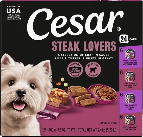 Vista 22 de Cesar - Comida para perro, 36 unidades y 60 unidades, paquete variado